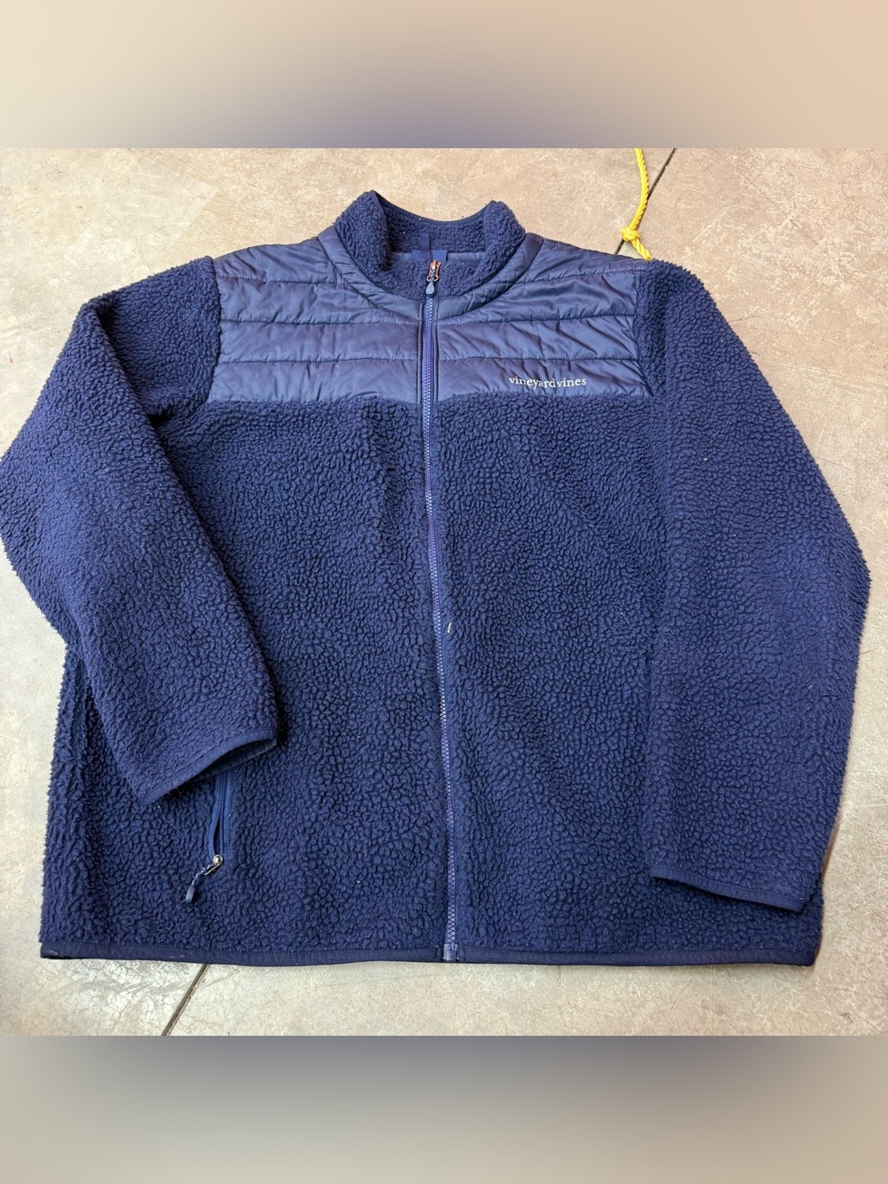 Vineyard Vines Navy Sherpa Fleece Jacket